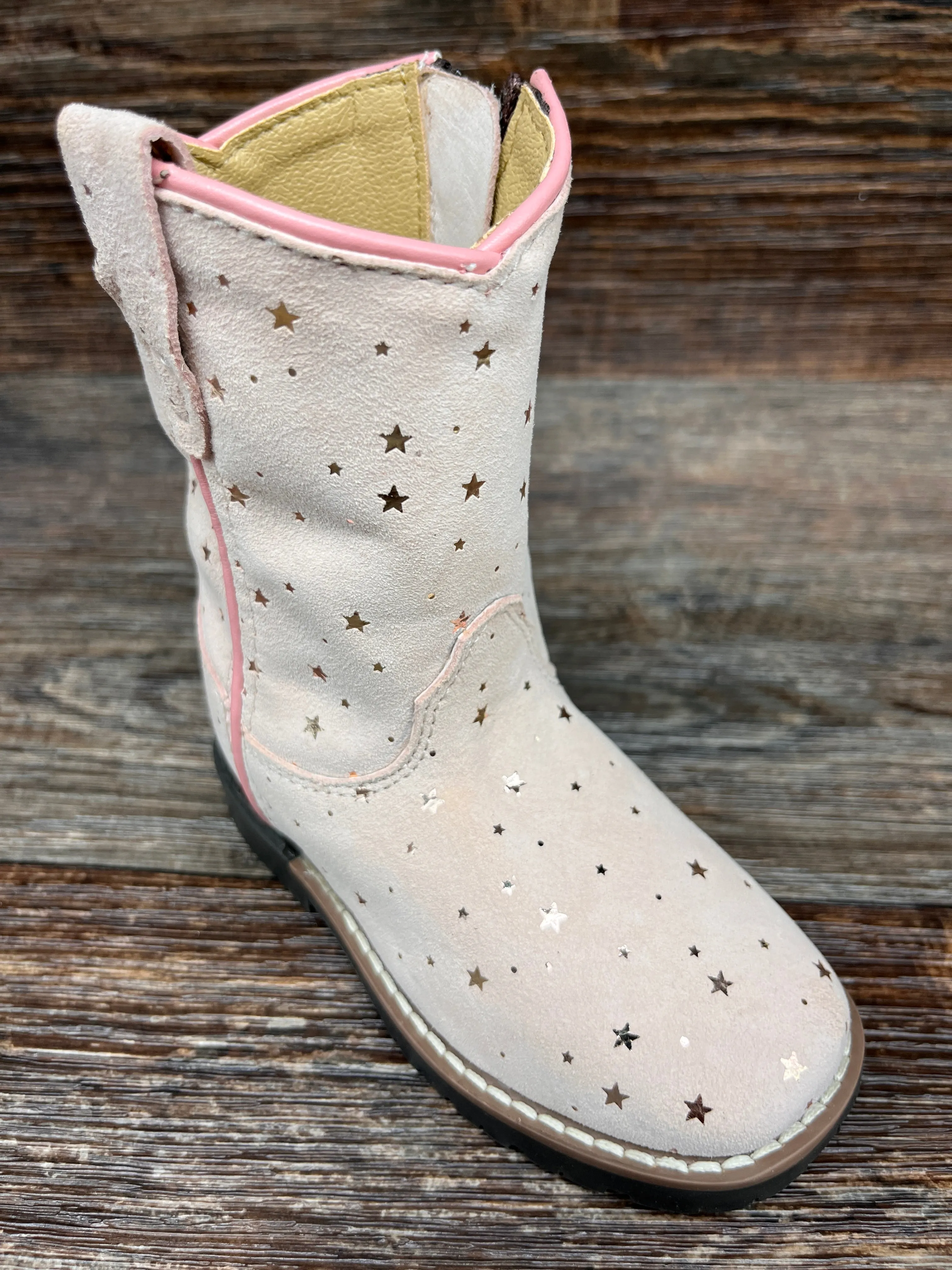 3319T Toddler Autry Starry Pink Western Boot by Smoky Mountain