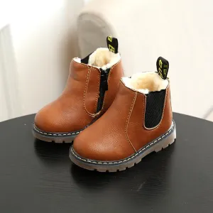 Coffee Brown Elastic Ankle Boots