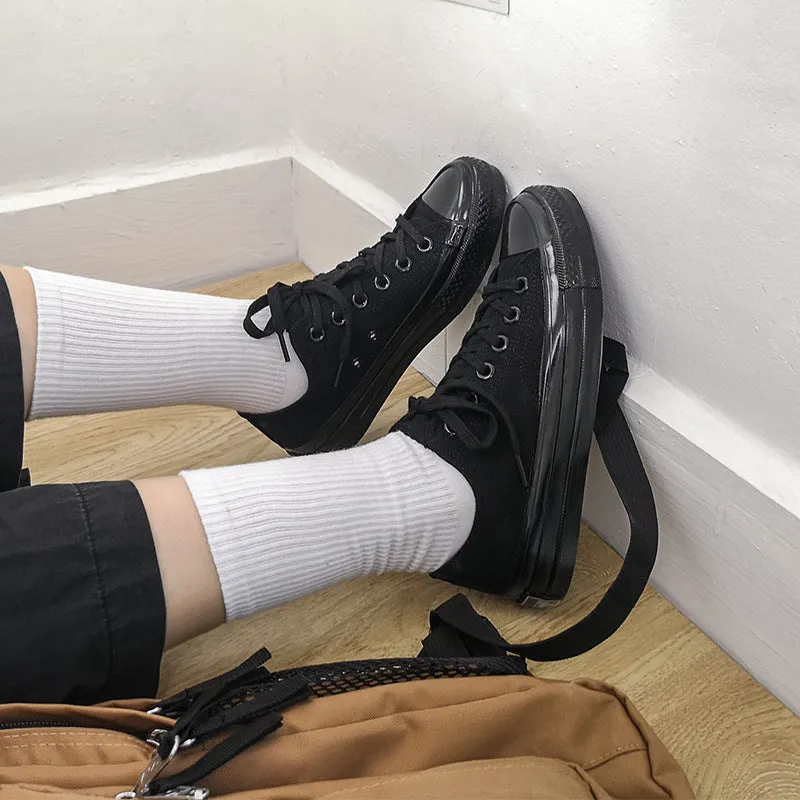 Comfortable Women's Twilight Carbon Black Canvas Shoes