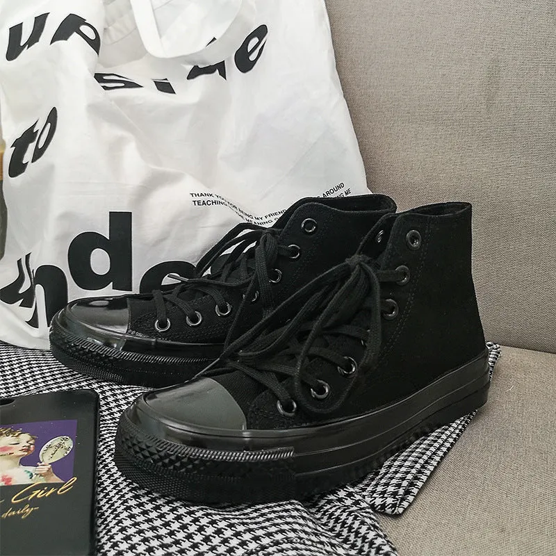 Comfortable Women's Twilight Carbon Black Canvas Shoes