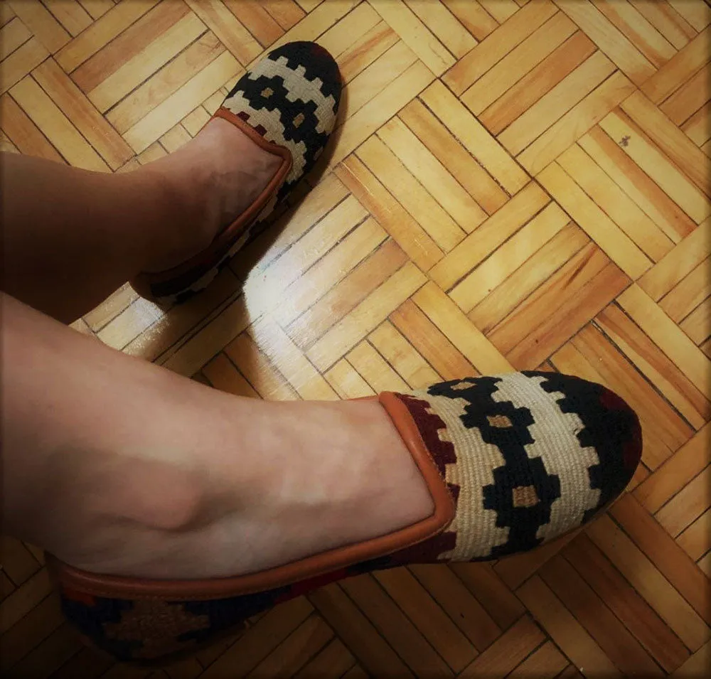 Handwoven Wool Kilim Women's Loafer (Bibi) Size 41 (11)