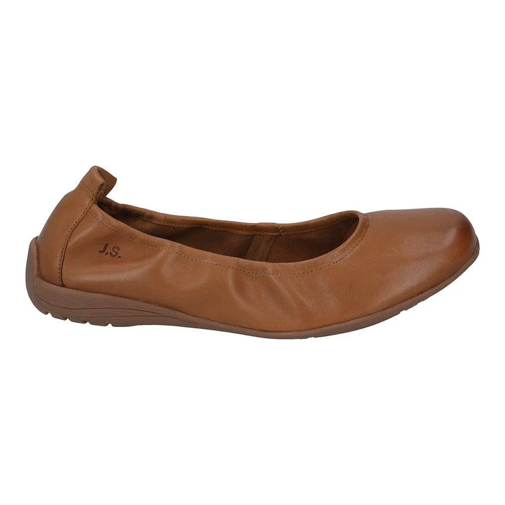Josef Seibel Fenja 01 Ladies Camel Brown Leather Slip on Shoes