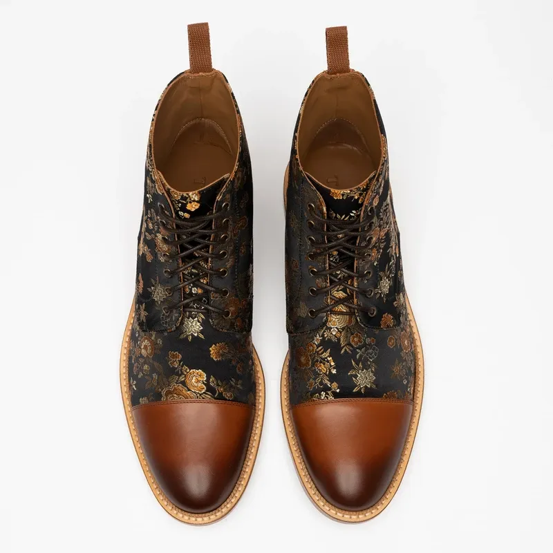 Men's Flat Martin Boots British Style Vintage aAkle Boots Shoes