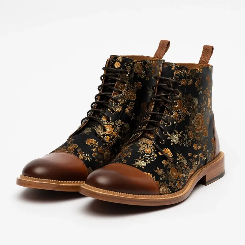 Men's Flat Martin Boots British Style Vintage aAkle Boots Shoes