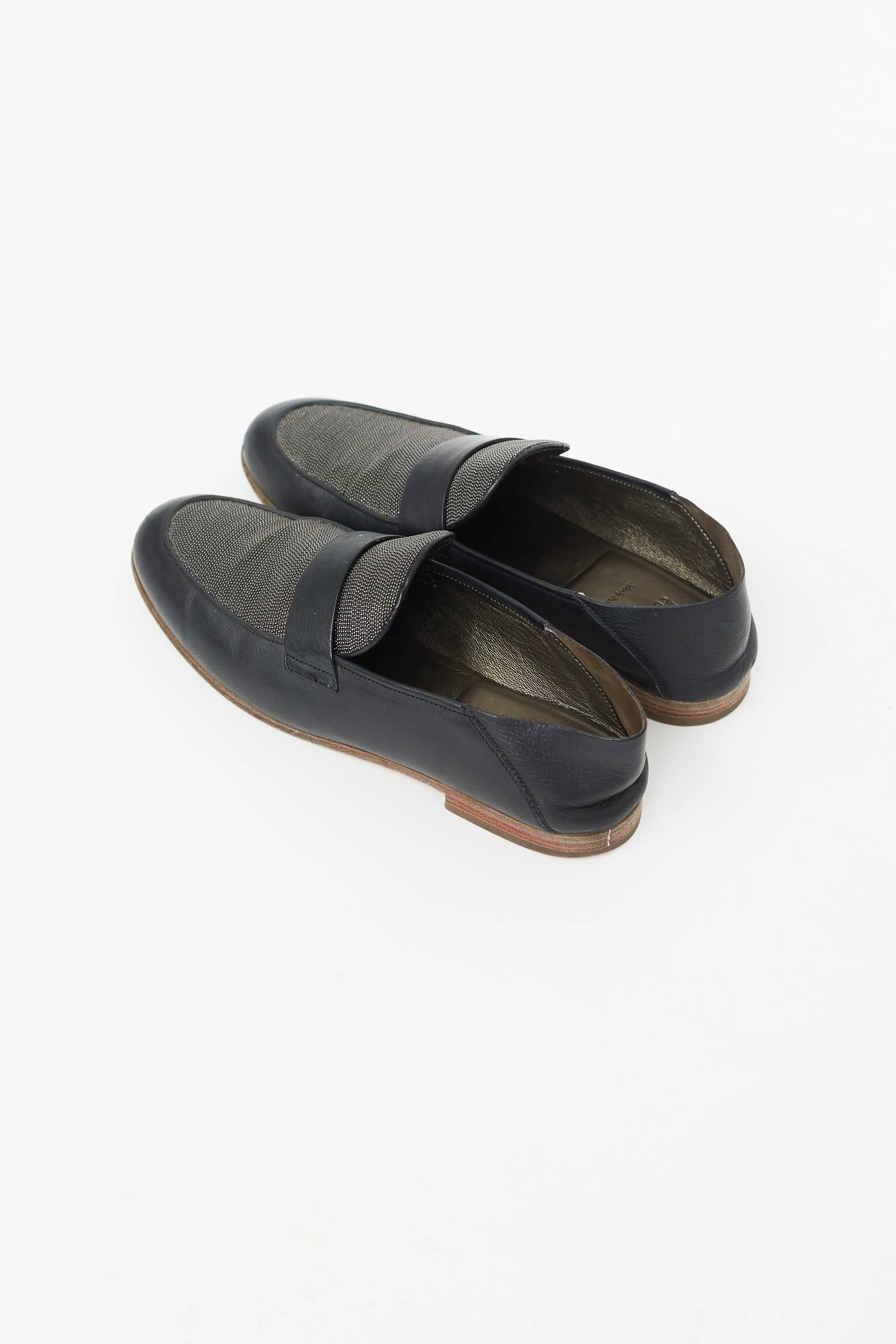 Navy Monili Embellished Loafer
