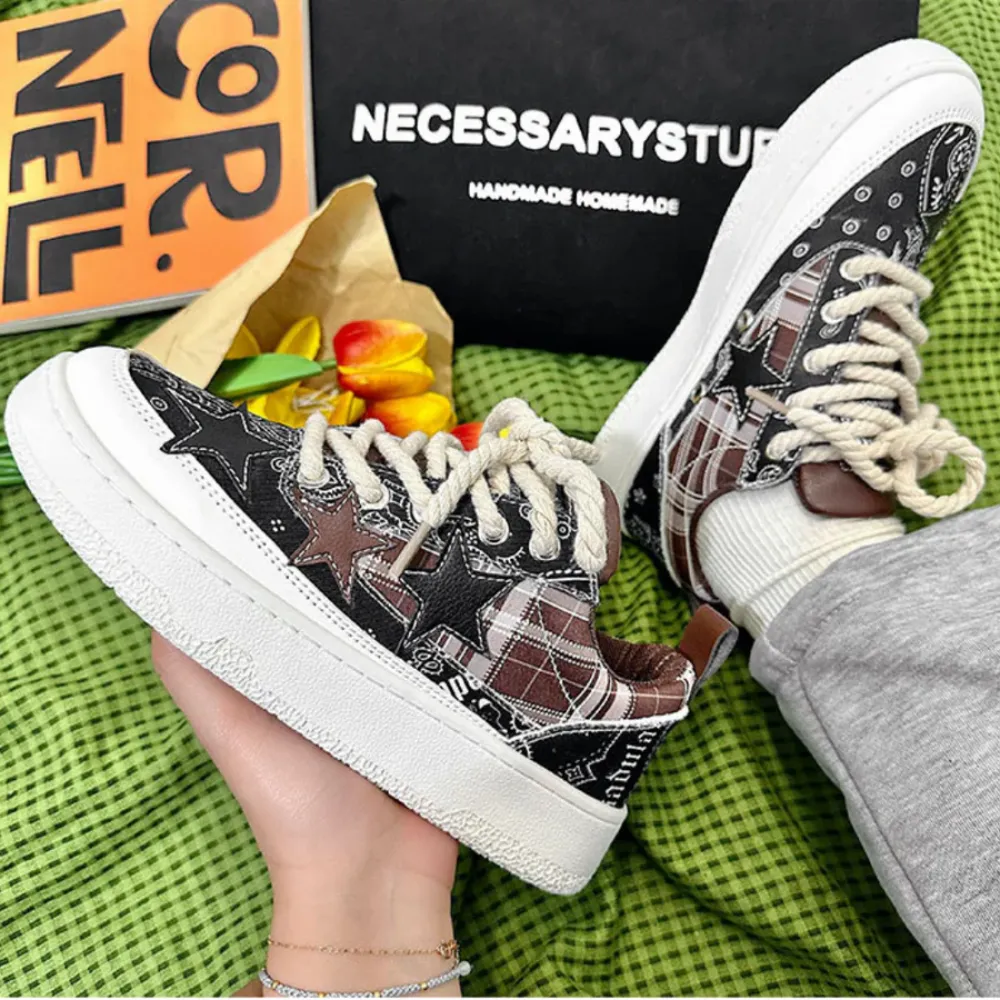 "Retro Denim Patch Star" Shoes