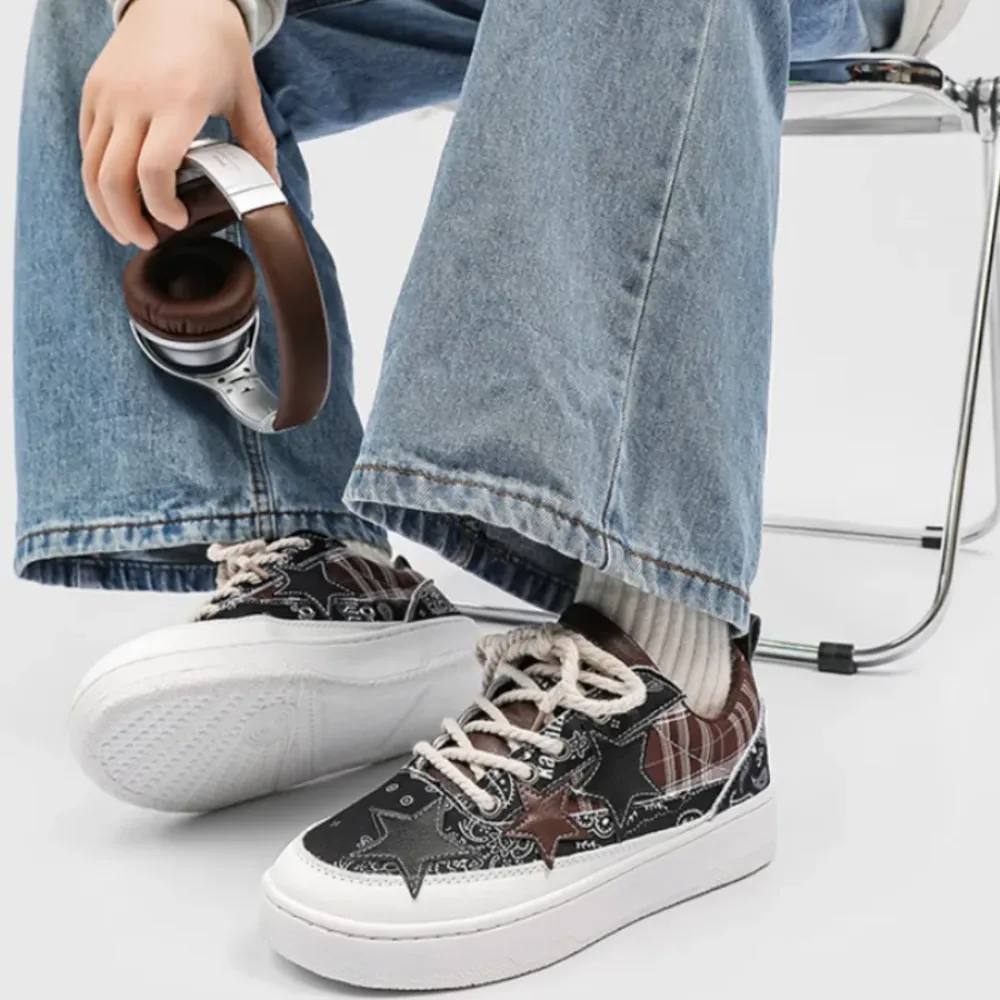 "Retro Denim Patch Star" Shoes