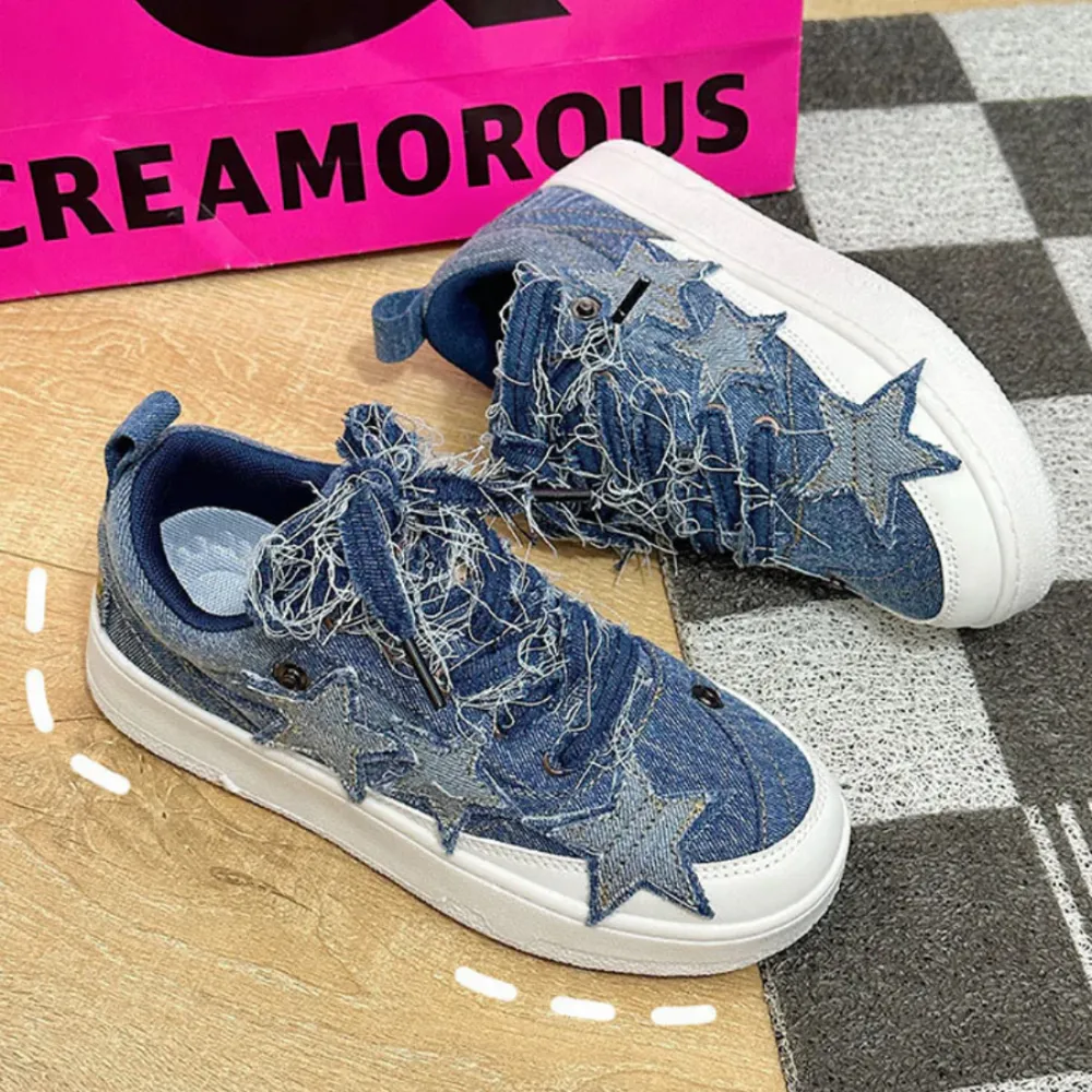 "Retro Denim Patch Star" Shoes