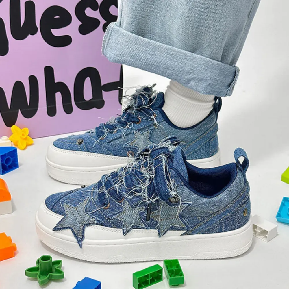 "Retro Denim Patch Star" Shoes