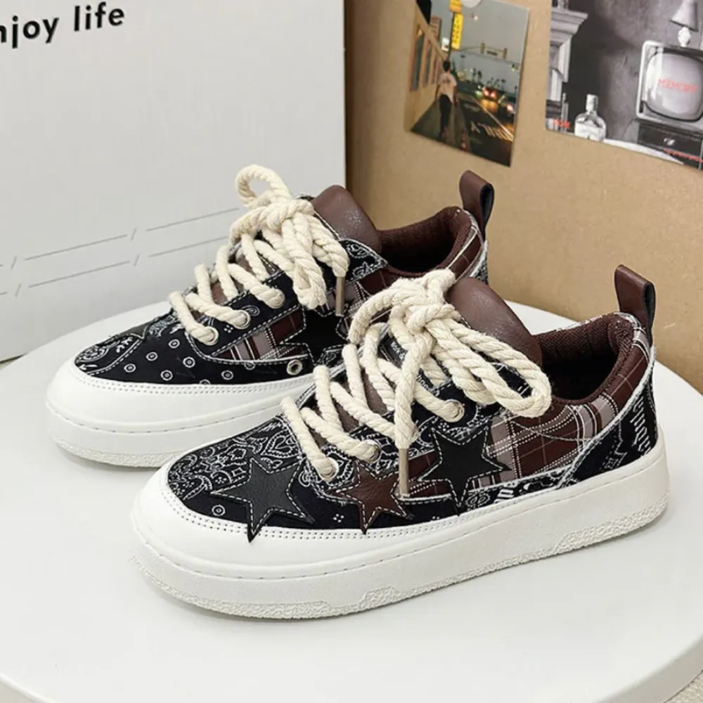 "Retro Denim Patch Star" Shoes