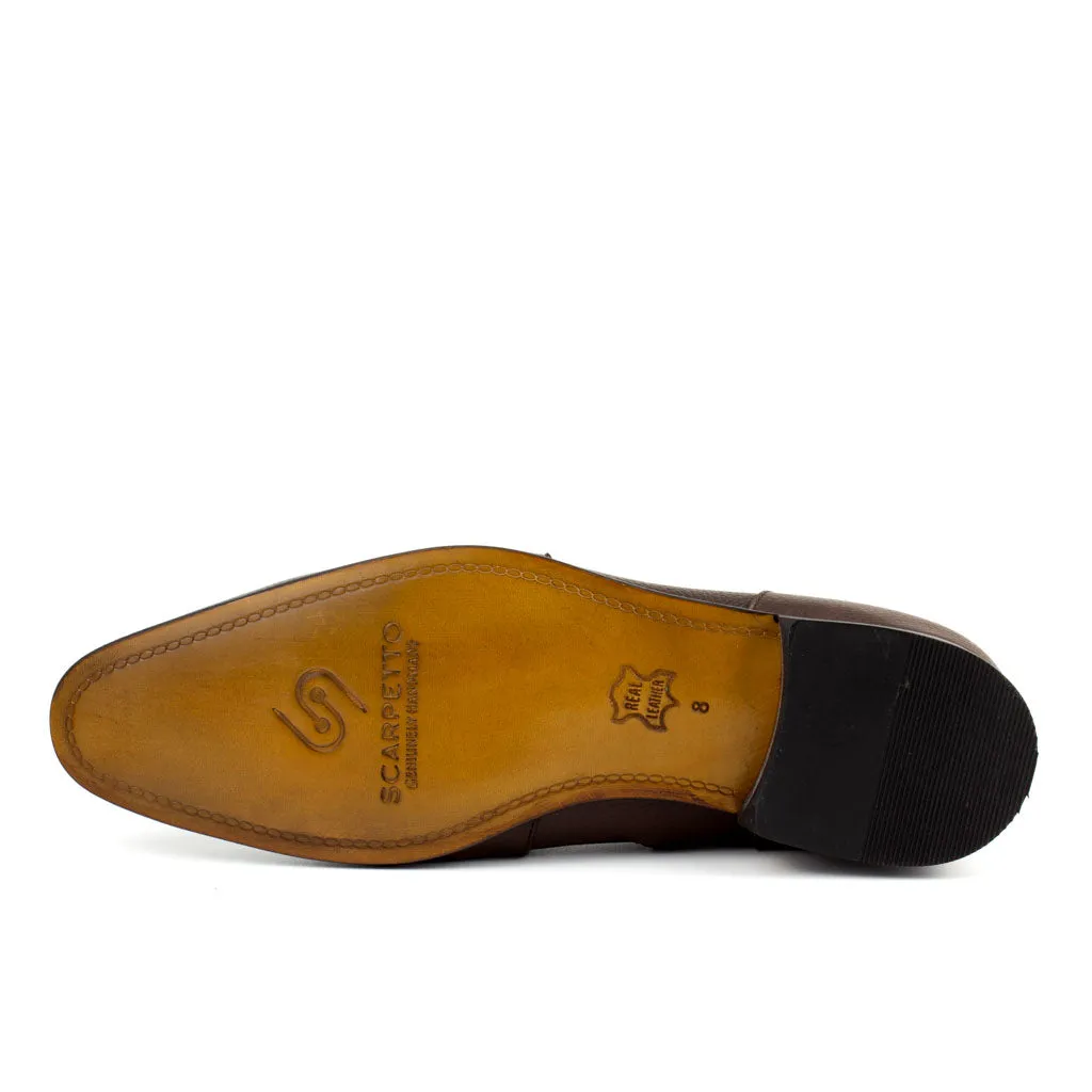 Raphael Tobacco Men's Chelsea Genuine Leather Boots - Leather Sole