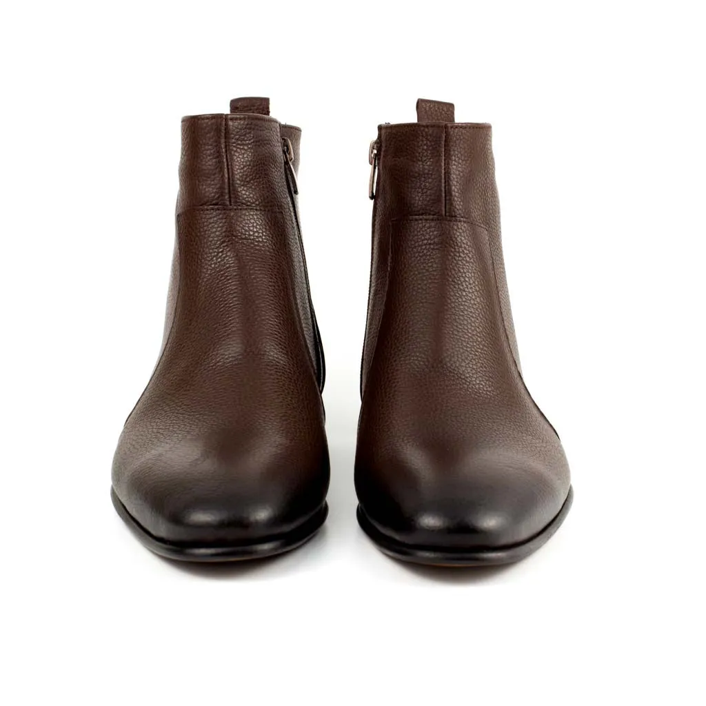 Raphael Tobacco Men's Chelsea Genuine Leather Boots - Leather Sole