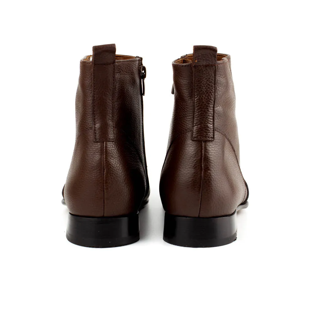 Raphael Tobacco Men's Chelsea Genuine Leather Boots - Leather Sole