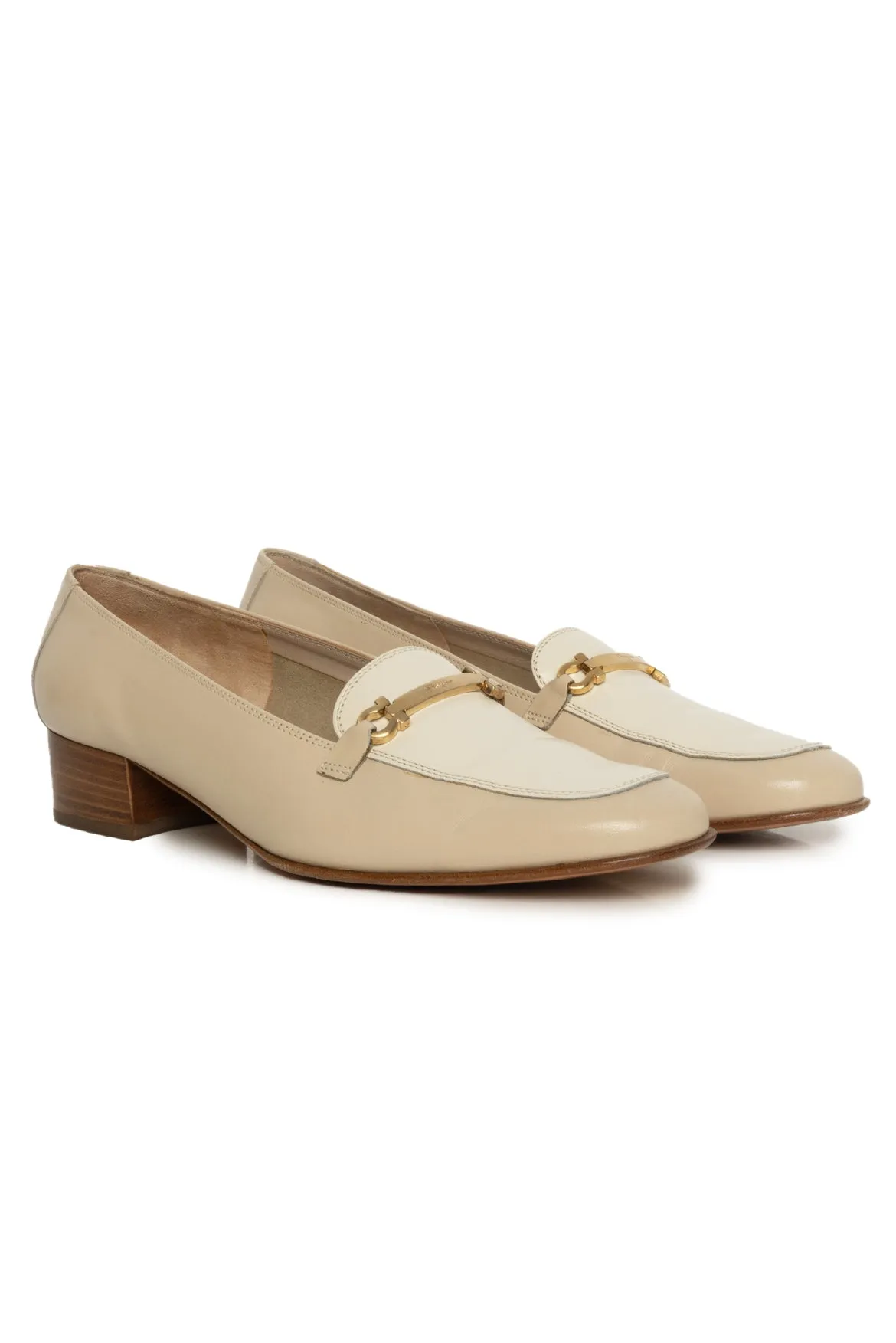 Salvatore Ferragamo Size 7.5 Block Heel Horsebit Loafers