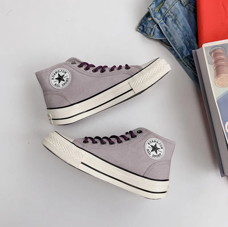 Spring Versatile Big Toe Korean Style Canvas Shoes