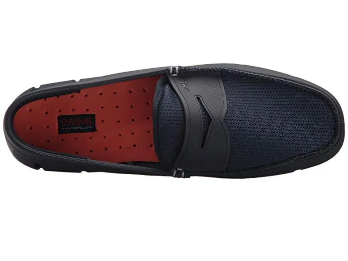 SWIMS Men's Penny Loafers fabric material rubber sole Navy Waterproof Beach Shoe