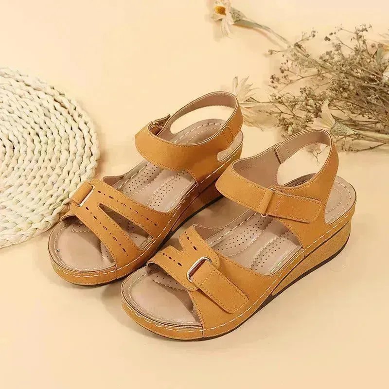 Wedge Sandals Summer Velcro Platform Shoes Women
