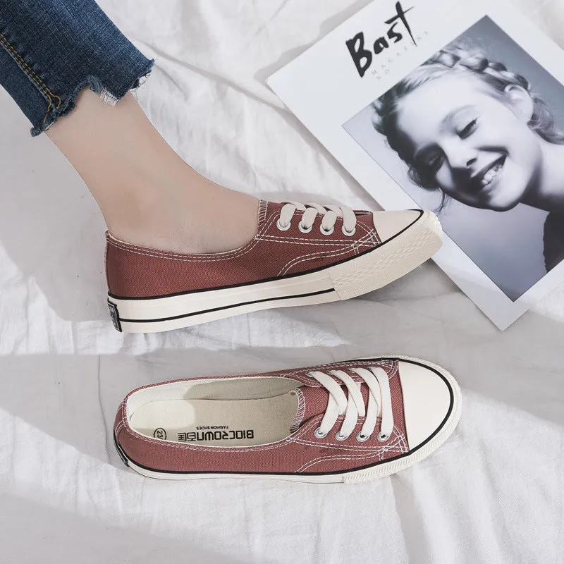 Women's Flat Korean Style Versatile Summer Low-cut Canvas Shoes
