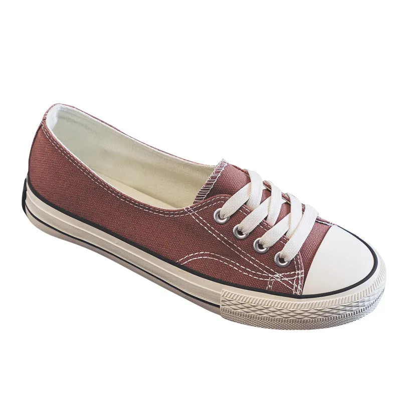 Women's Flat Korean Style Versatile Summer Low-cut Canvas Shoes
