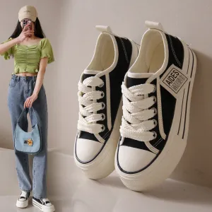 Women's Style Summer Versatile Flat Bottom Running Canvas Shoes